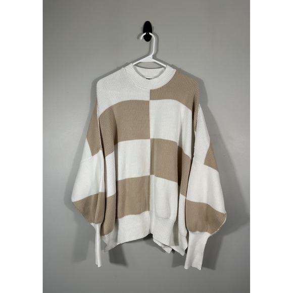 Free People Sweaters - Free People Sweater Womens XS Easy Street Tunic Checkered Oversized